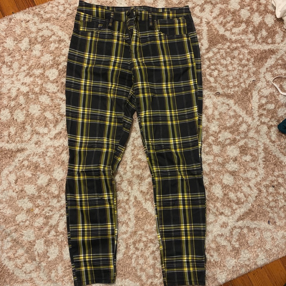 plaid jeggings